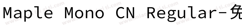 Maple Mono CN Regular字体转换
